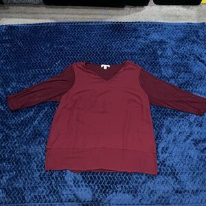 Michael Kors Blouse Women’s Size 2XL Ruby Red